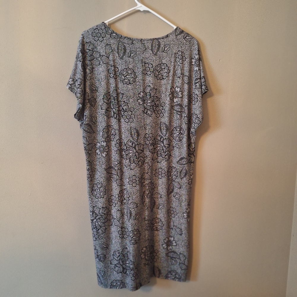 J Jill Wearever Collection Floral Dress Slinky Boho Lightweight Sz Large - Picture 5 of 15